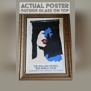 Rare original print rolling Stones original New Orleans Superdome concert promo